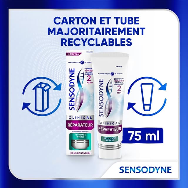 Thumbnail 4 de SENSODYNE Dentifrice Clinical Réparateur 2 x 75 ml 🪥