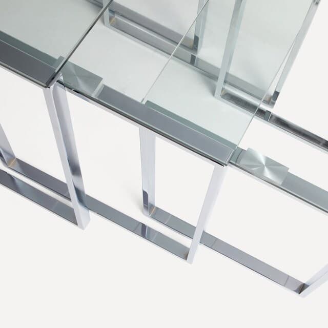 Thumbnail 4 de El Corte Inglés Set Catalina — 3 mesas acero y cristal