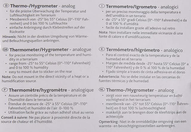 Thumbnail 3 de TRIXIE Termómetro/Higrómetro Analógico para Reptiles 🦎