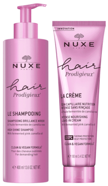 Imagen de Nuxe Hair Prodigieux Champú Brillo Sublime 400 ml y leave-in 100 ml en OfertitasTOP