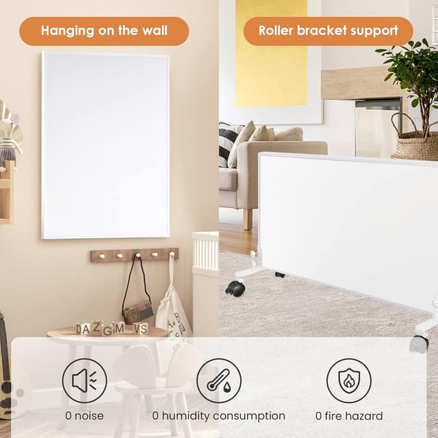 Detalle de Hocosyme Infrarotheizung 600 Watt zur Wandmontage – für ca. 3–15 m², TÜV & 10 Jahre Garantie