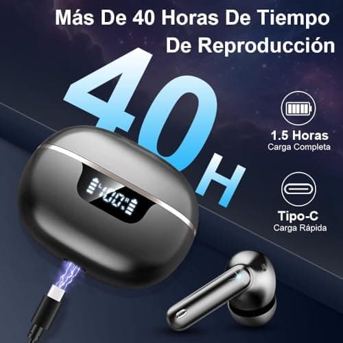 Detalle 2 de Donerton Auriculares Inalámbricos Bluetooth 5.4 con ENC, IP7 y pantalla LED (45 h) — Casos Bluetooth estéreo