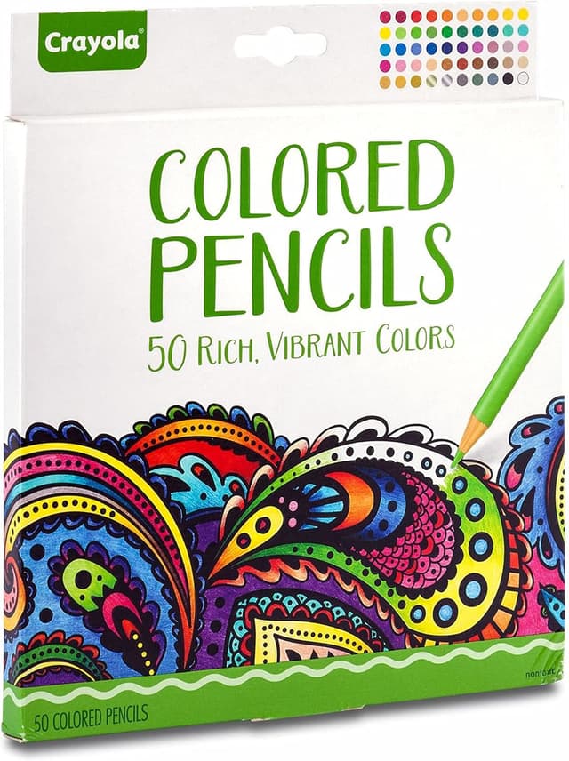 Detalle de Crayola Colored Pencils for Adults (50ct) — Colored Pencil Set for Adult Coloring Books, Teens & Adults