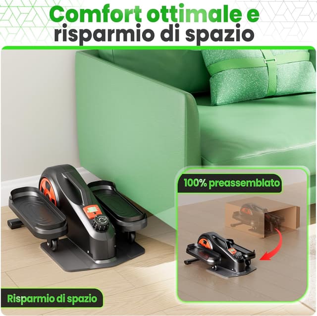 Detalle de Ultrasport Mini Stepper Fitness per la casa: stepper compatto con display LCD