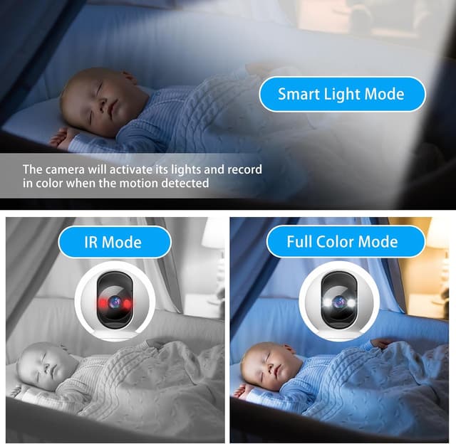 Detalle de 2K Indoor Security Camera 5G Pan/Tilt with Intercom, 3X Auto Zoom, AI Detection and Colour Night Vision