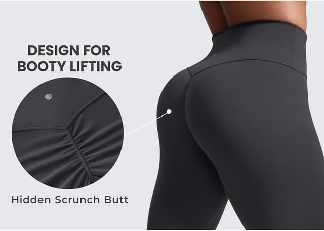 Detalle 1 de CRZ YOGA Butterlift SecretSculpt Damen-Sportleggings mit Scrunch-Effekt und hohem Bund