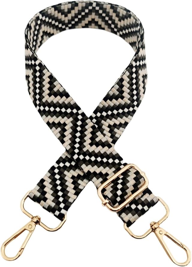 Detalle 2 de Verstellbarer Taschengurt mit Karabiner (3,8 cm breit) – Wechselgurt für Damen, Gelbbraun