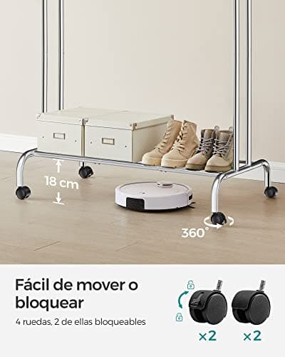 Thumbnail 4 de SONGMICS HSR107E01 Burro para ropa 103,5 cm 🚪