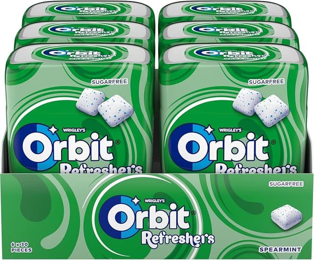 Detalle de Orbit Refreshers, Chicles Sin Azúcar Sabor Hierbabuena 🍃