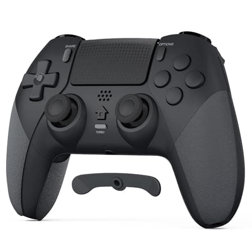 Detalle de LATEC Mando inalámbrico para PS4 con Bluetooth, macros y sensor giroscópico 6 ejes (negro)