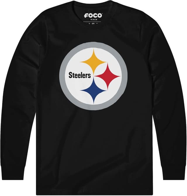 Detalle 2 de FOCO NFL Men’s Team Primary Logo Long Sleeve T-Shirt (Officially Licensed)