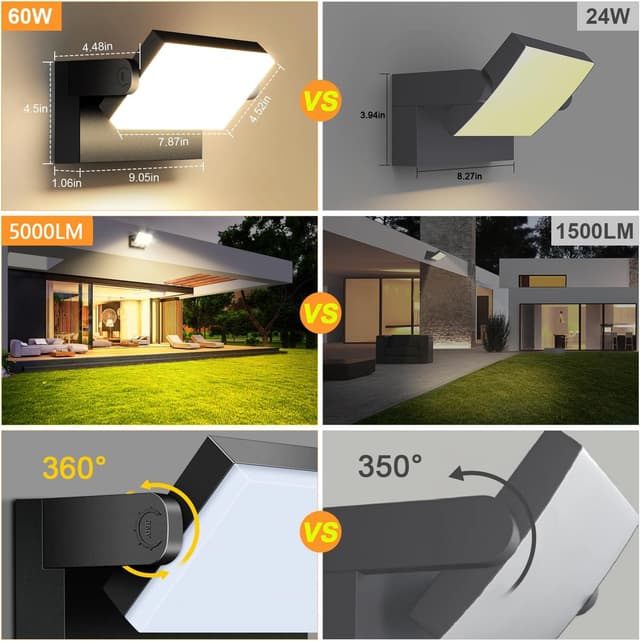 Thumbnail 4 de LEDMO 60W Aplique Pared Rotativo IP65 para Exterior 🌟