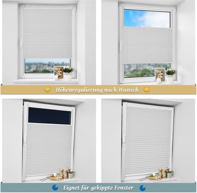 Thumbnail 5 de Plissee Klemmfix 35x100 cm Hellgrau 📐