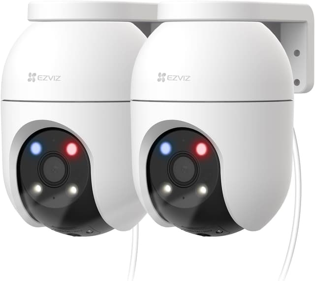 Detalle de EZVIZ C8c 3K (5MP) Pan&Tilt WLAN-Überwachungskameras außen, 360° PTZ – 2er-Set mit Personen-/Fahrzeugerkennung