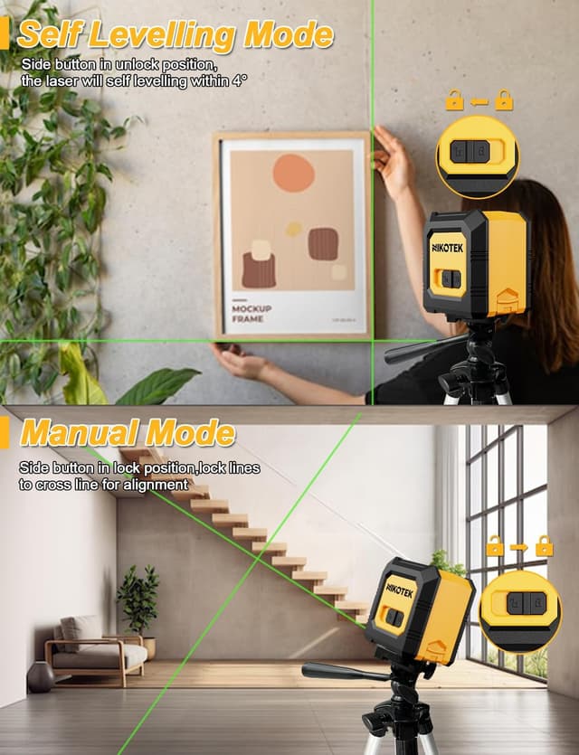 Thumbnail 2 de Nikotek Green Laser Level 1m Beam