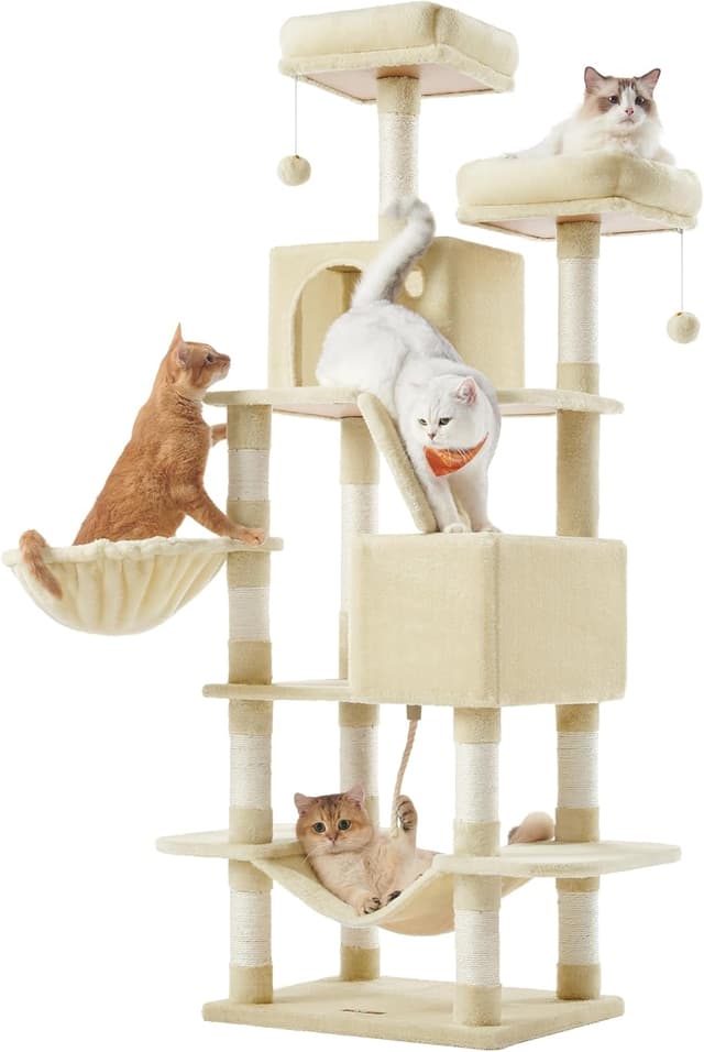 Imagen de Feandrea PCT165W01 Árbol para gatos 168 cm en OfertitasTOP