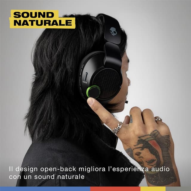 Detalle 2 de Skullcandy Crusher PLYR 720 Wireless Gaming Headset THX Spatial Audio con Crusher Bass e microfono rimovibile