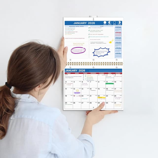 Thumbnail 6 de 2026 Wall Calendar 12 Month 8.5x11 📅