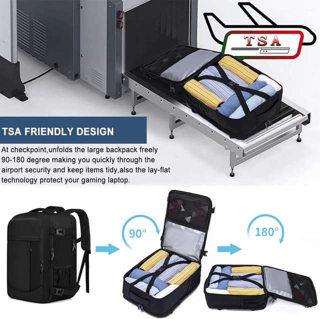 Thumbnail 2 de Mochila Viaje 40x30x20 para Ryanair, Vueling, Mochila Cabina 40x20x30 Mochila Viaje Cabina Avion con Compartimento Impermeable 24L Equipaje de Mano Bolsa Portatil 14 Pulgadas para Trabajo, Viajes
