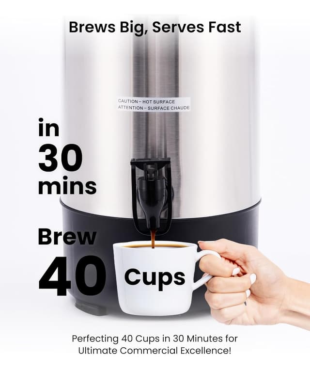 Detalle 2 de SYBO 6L Commercial Coffee Maker 45-Cup
