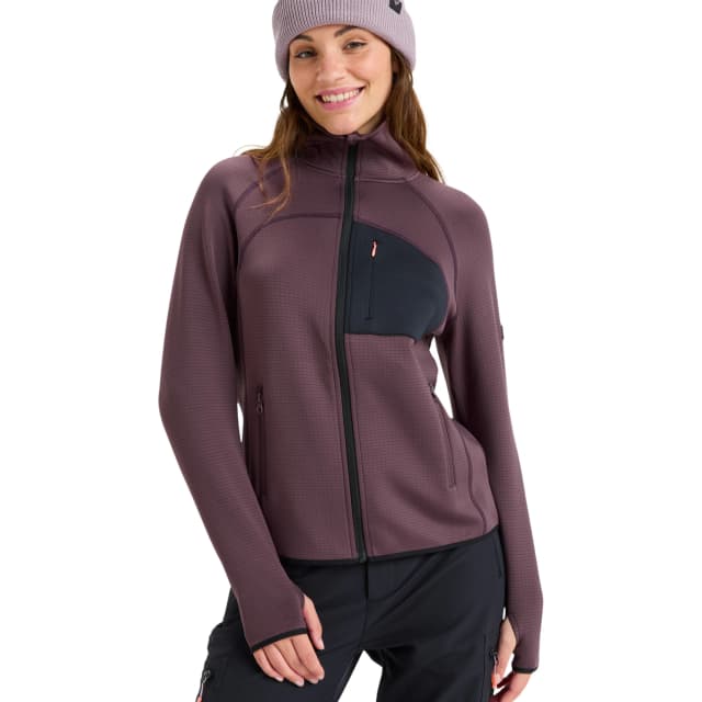 Detalle de Roxy Soaring Heights: sudadera técnica de mujer para capa intermedia