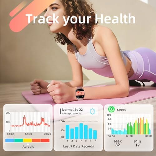 Detalle de coioc Reloj Inteligente para Mujer 1.85” HD con llamadas, monitor fitness y 120+ modos deportivos (IP68, 2 correas)