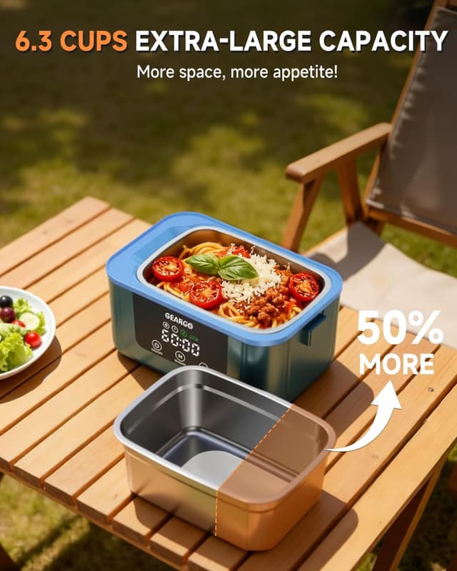 Detalle 2 de GEARGO 2026 Heated Lunch Box 1.5L 🍱
