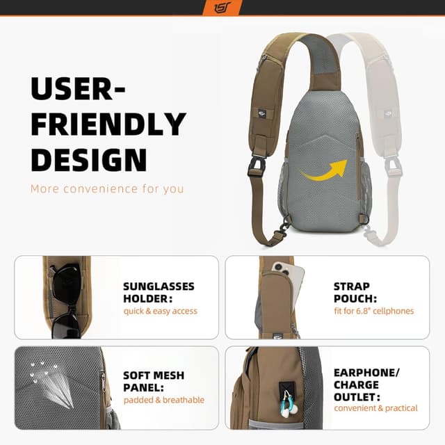 Thumbnail 3 de SKYSPER Sling Bag RFID crossbody daypack