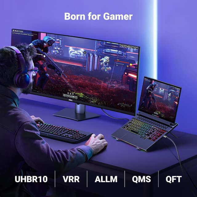 Detalle 2 de UGREEN USB C to DisplayPort 2.1 Cable 1M