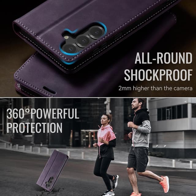 Detalle de Lxisxcna Handyhülle für Samsung Galaxy S25+ Plus 5G – Klapphülle mit Kartenfach, RFID-Schutz & Standfunktion (Lila)