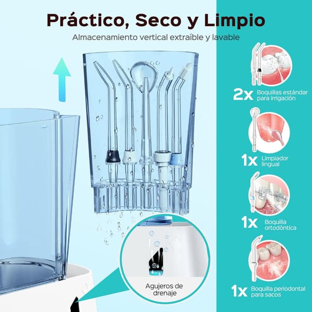 Thumbnail 5 de COSLUS Irrigador Dental Sobremesa Profesional 2 Modos 12 Presiones 600ml