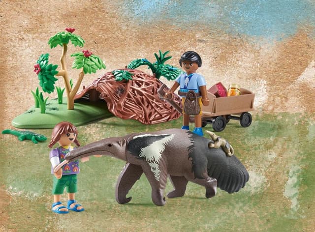 Detalle 2 de PLAYMOBIL 71012 Wiltopia Oso Hormiguero 🐾 Juguetes Sostenibles