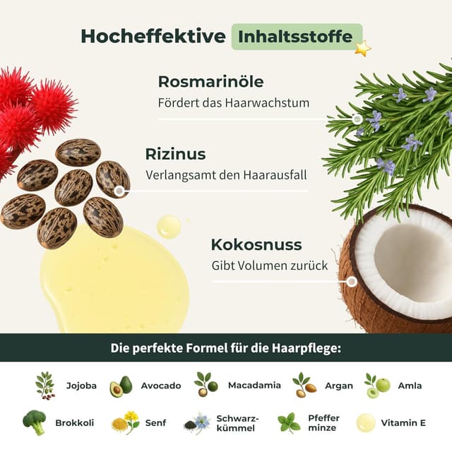 Detalle 2 de BIONOBLE Rosmarinöl 50 ml – Haaröl für Wachstum