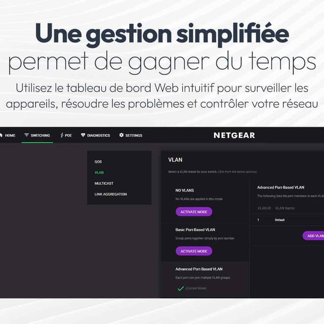 Thumbnail 5 de NETGEAR S350 Switch manageable PoE+ 10 ports