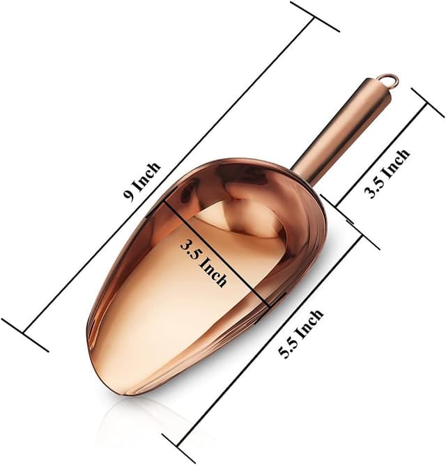 Detalle 2 de Kupfer-Eisportionierer aus Premium-Edelstahl – kompakter Mode-/Keksportionierer, spülmaschinenfest