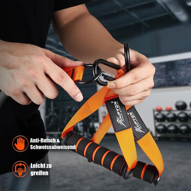Thumbnail 1 de HPYGN Resistance Bands Set (bis 300 lbs) mit Griffen, Knöchelriemen und Türanker