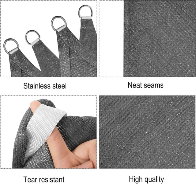 Thumbnail 4 de WOLTU Toldo Vela Rectangular 2x3 m 🍃 Protección UV y Sombra