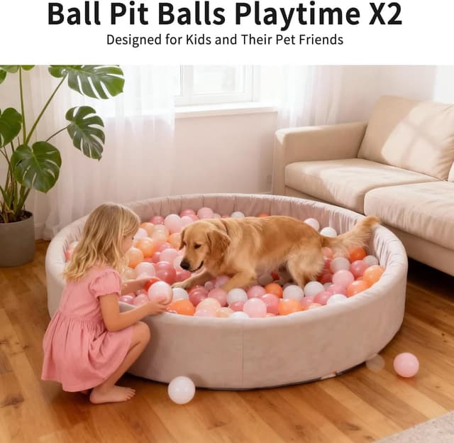 Detalle de STARBOLO Crush-Proof Ball Pit Balls (BPA & Phthalate Free), Soft Plastic Balls for Toddlers (Pack of 100/200/500)