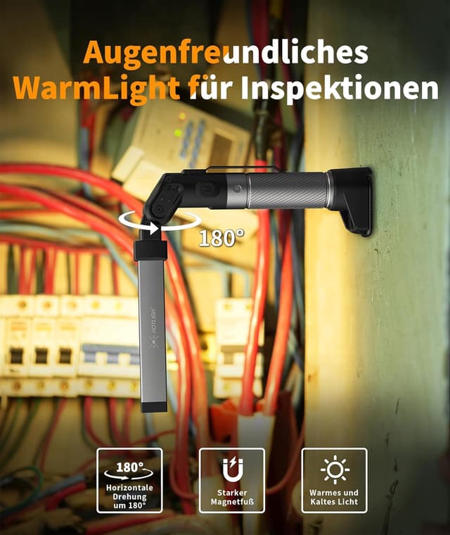 Detalle 2 de HOTLIGH Arbeitsleuchte 800 Lumen