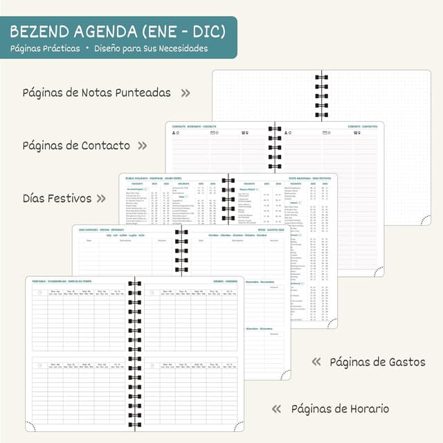 Thumbnail 4 de BEZEND Agenda 2026 A5 Semana Vista 30 min