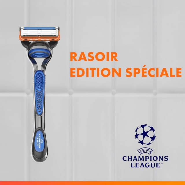 Detalle de Gillette Fusion5 Edition Spéciale pour homme : rasoir réutilisable + 12 recharges 5 lames anti-friction