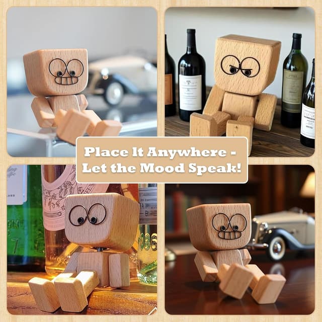 Thumbnail 2 de Dreaku Shaking Wooden Man Figurine with 12 faces