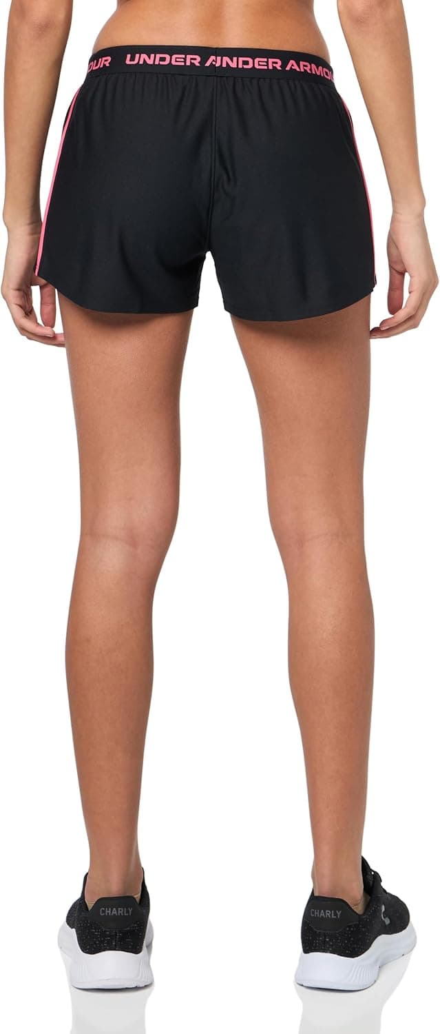 Detalle 2 de Under Armour Women’s Tech Play Up Shorts – lightweight running gym shorts with open-hand pockets