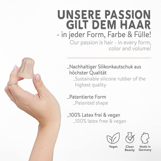 Detalle 2 de pony puffin VANILLA – Styling-Tool für mehr Volumen & Grip im Zopf, latexfrei & vegan (Made in Germany)