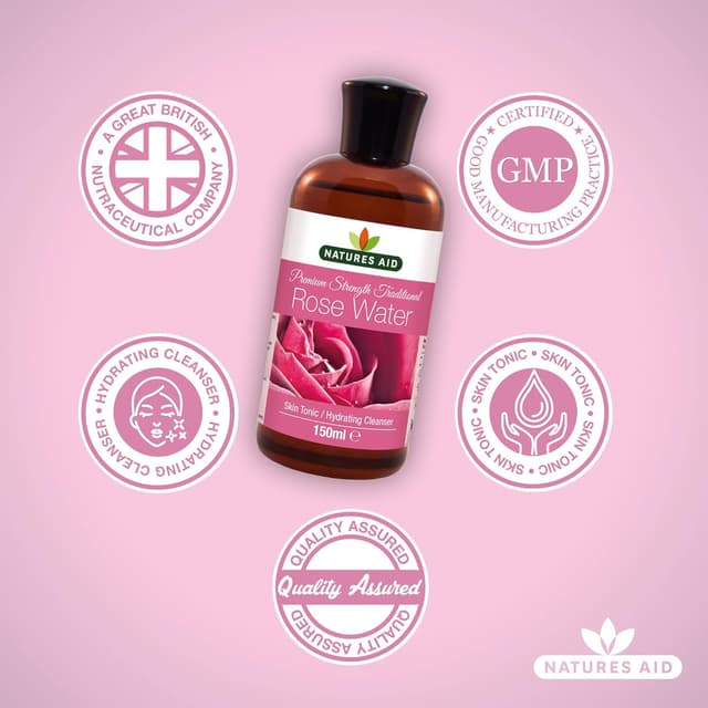 Thumbnail 3 de Natures Aid Rose Water 150ml hydrating toner