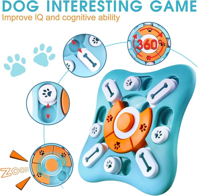 Detalle 2 de YETEE Interactive Dog Puzzle Feeder slow feeder bowl