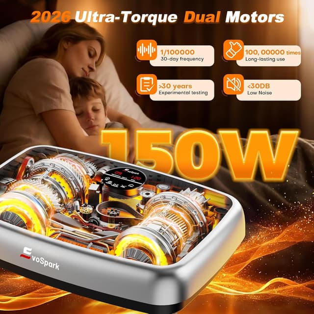 Detalle 2 de EvoSpark 2026 Dual Motor Vibration Plate for Home ๐