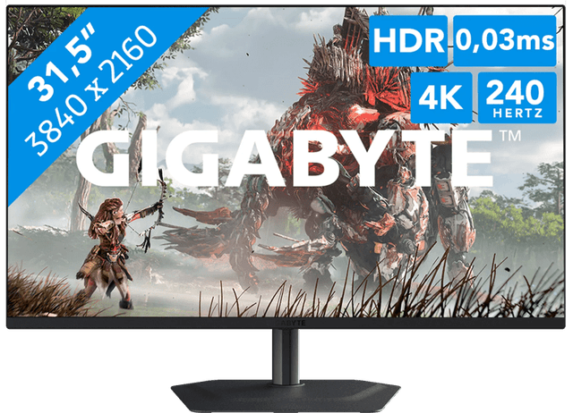 Detalle de Gigabyte MO32U2 QD-OLED Gaming-Monitor (31,5 Zoll) – 4K, QD-OLED und 240 Hz