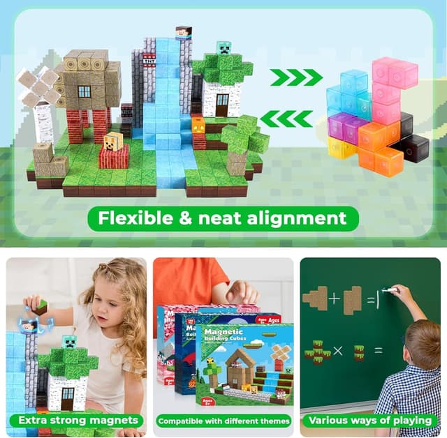 Thumbnail 4 de ToyUnited Magnetic Blocks 100PCS magnetic blocks set 🧩