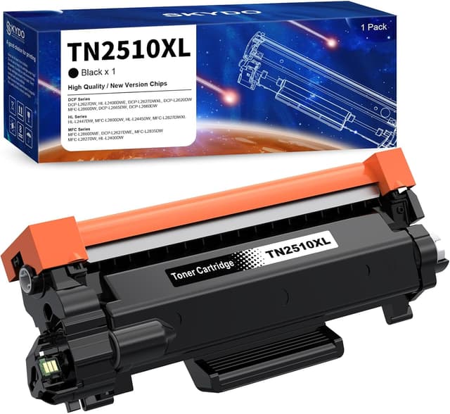 Detalle de Skydo TN2510XL TN2510 High Yield Black Toner Cartridge (compatible, 3,000 pages XL)